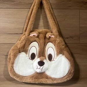 Cute Chipmunk Face Plush Bag